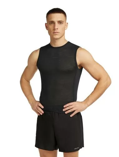 Icebreaker M Mer 75 Cool-Lite Featherlight Tank - black