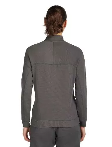 Icebreaker W Mer 260 Waffle Knit Wander LS Half Zip - obsidian