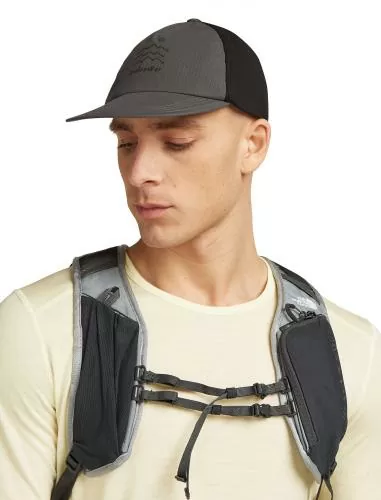 Icebreaker U Shell+ Cotton Windb Trucker Hat - obsidian