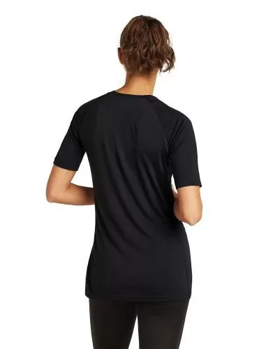 Icebreaker W Mer 125 ZoneKnit SS Crewe - black