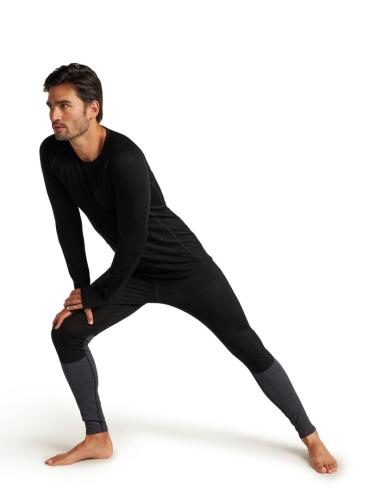 Preview: Icebreaker M Mer 200 ZoneKnit LS Crewe - black