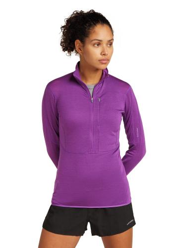 Preview: Icebreaker W Mer 200 Realfleece Descender LS Half Z - passion