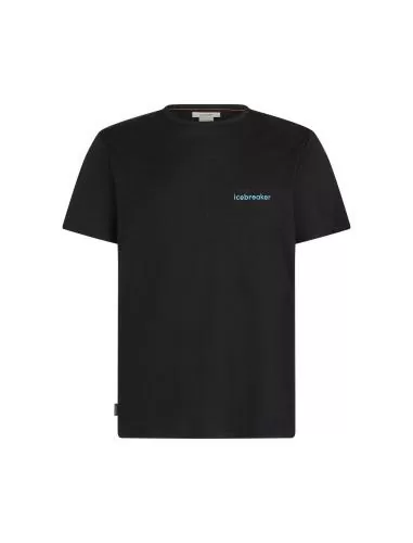 Icebreaker M Mer 150 Tech Lite SS Tee IB Wordmark - black