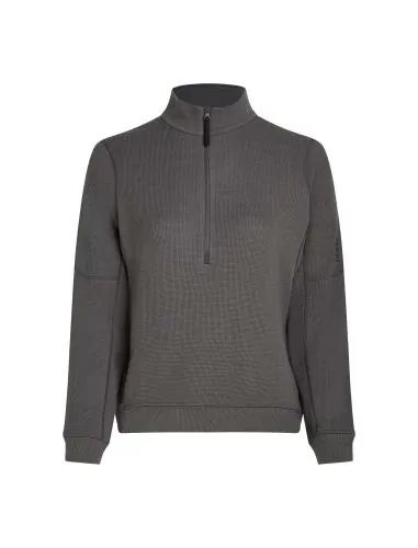 Icebreaker W Mer 260 Waffle Knit Wander LS Half Zip - obsidian