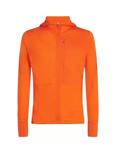 Icebreaker M Mer 200 Realfleece Descender LS Zip H - blaze