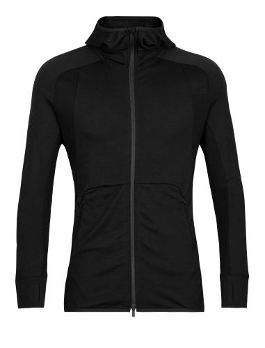 Preview: Icebreaker Men ZoneKnit LS Zip Hoodie - black