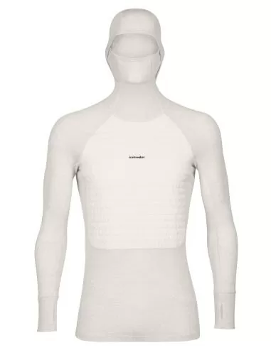 Icebreaker Men ZoneKnit Insulated LS Hoodie - ecru hthr