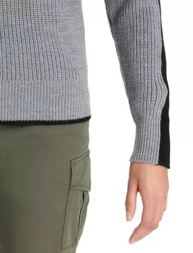 Icebreaker Women Lodge LS Half Zip Sweater - gritstone hthr