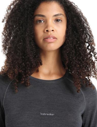 Preview: Icebreaker Women 125 ZoneKnit LS Crewe - jet hthr