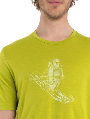 Preview: Icebreaker Men Tech Lite II SS Tee Skiing Yeti - bio lime