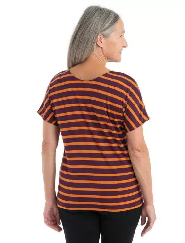 Icebreaker Women Drayden Reversible SS Top Stripe - nightshade
