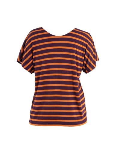 Preview: Icebreaker Women Drayden Reversible SS Top Stripe - nightshade