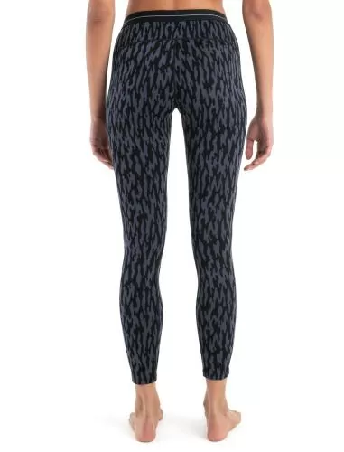 Icebreaker Women Merino 260 Vertex Leggings Glacial Flow - graphite