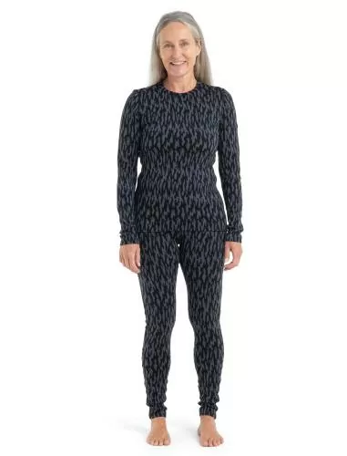 Icebreaker Women Merino 260 Vertex Leggings Glacial Flow - graphite