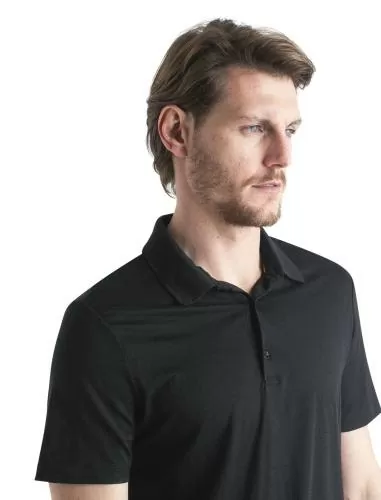 Icebreaker Men Merino 150 Tech Lite III SS Polo - black
