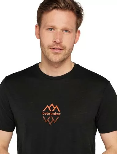 Icebreaker Men Merino Mer 150 Tech Lite III SS Tee Logo Refl - black