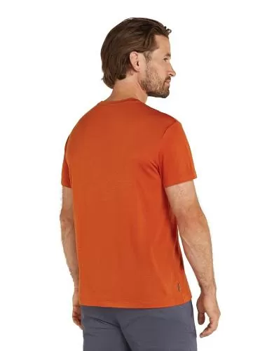 Icebreaker Men Merino Mer Core SS Tee Waschbar Wandering - molten