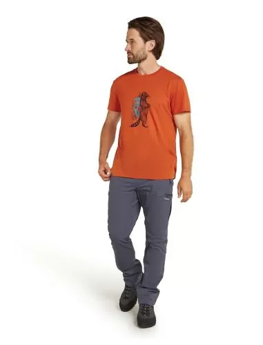 Icebreaker Men Merino Mer Core SS Tee Waschbar Wandering - molten