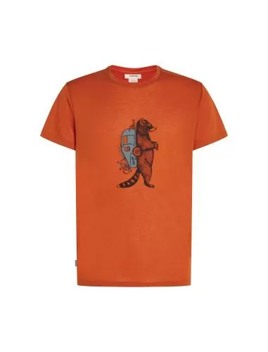 Icebreaker Men Merino Mer Core SS Tee Waschbar Wandering - molten