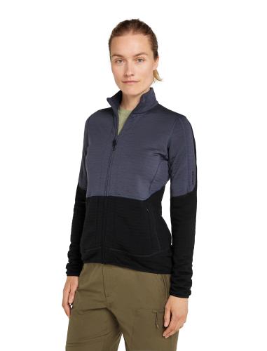 Preview: Icebreaker Women Merino Mer 400 RealFleece Descender LS Z - graphite
