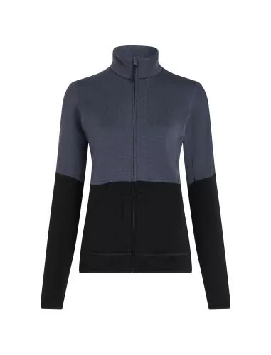 Icebreaker Women Merino Mer 400 RealFleece Descender LS Z - graphite