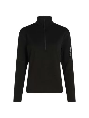 Icebreaker Women Merino Mer 360 Realfleece Elem LS Half Z - black