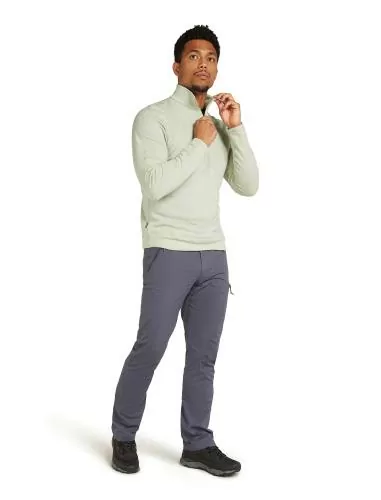 Icebreaker Men Merino Mer 360 Realfleece Elem LS Half Z - ashen