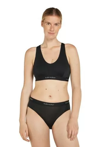 Icebreaker Women Merino Mer 125 Cool-Lite Sprite Racerback Bra - black
