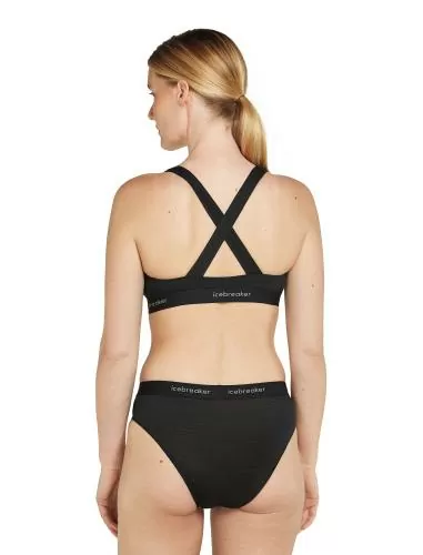 Icebreaker Women Merino Mer 125 Cool-Lite Sprite Racerback Bra - black