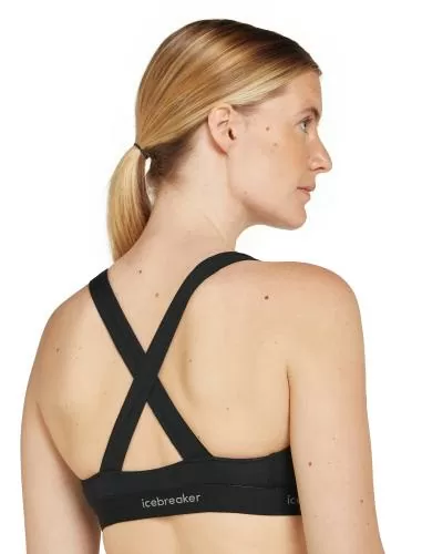 Icebreaker Women Merino Mer 125 Cool-Lite Sprite Racerback Bra - black