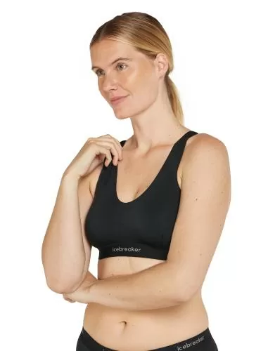 Icebreaker Women Merino Mer 125 Cool-Lite Sprite Racerback Bra - black