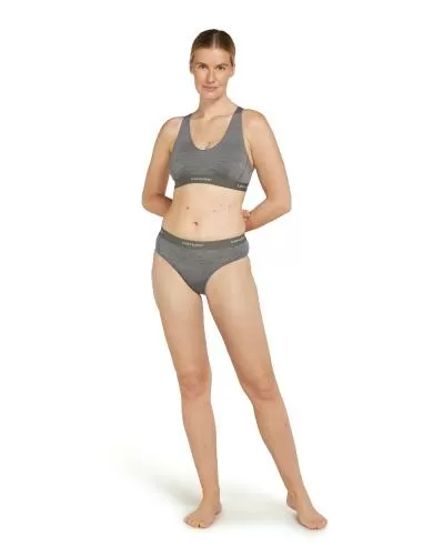 Icebreaker Women Merino Mer 125 Cool-Lite Sprite Hipster - gritstone hthr-013