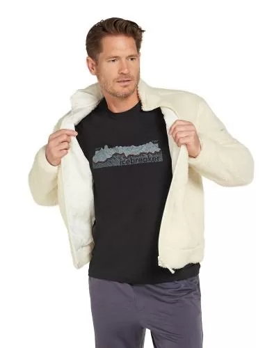 Icebreaker Men Merino Mer Central Classic LS Tee Haute Route - black