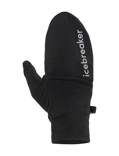 Preview: Icebreaker Unisex Merino Mer Sierra Convertible Mitten - black