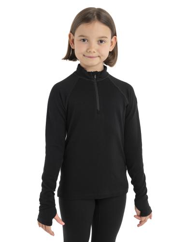 Preview: Icebreaker Kids Merino 260 Tech LS Half Zip - black