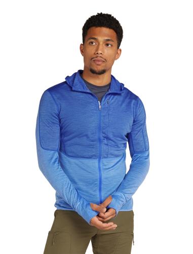 Preview: Icebreaker Men Merino Mer 200 Realfleece Descender LS Zip H - brilliant