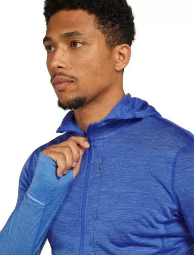 Icebreaker Men Merino Mer 200 Realfleece Descender LS Zip H - brilliant