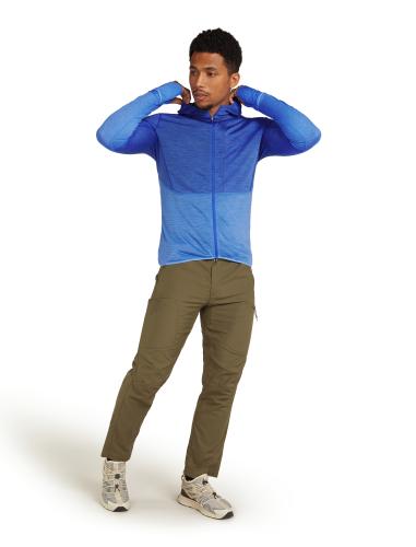 Preview: Icebreaker Men Merino Mer 200 Realfleece Descender LS Zip H - brilliant