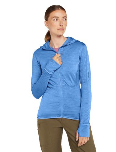 Preview: Icebreaker Women Merino Mer 200 Realfleece Descender LS Zip H - baja