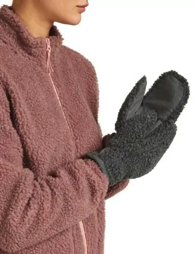 Icebreaker Unisex Merino Blend 960 RealFleece High Pile Mittens - jet hthr