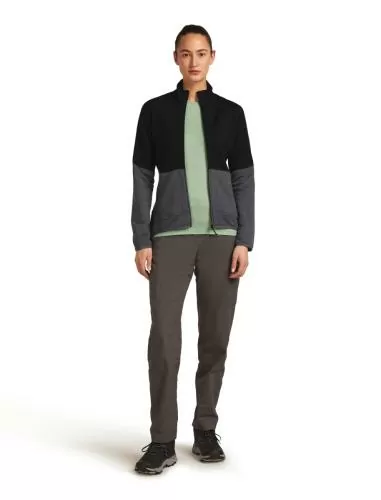Icebreaker Women Merino 400 RealFleece Descender LS Zip - black