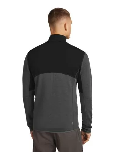 Icebreaker Men Merino 400 RealFleece Descender LS Zip - black
