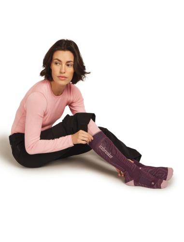 Preview: Icebreaker Women Merino Blend Ski+ Medium OTC Mountain Contour - java