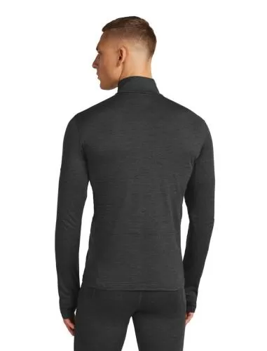 Icebreaker Men 200 MerinoFine Ace LS Half Zip - jet hthr-011