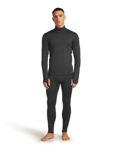 Icebreaker Men 200 MerinoFine Ace LS Half Zip - jet hthr-011