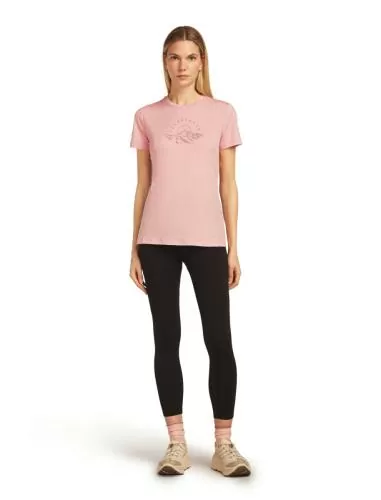 Icebreaker Women Merino 150 Tech Lite SS Tee Sunrise Summit - blush
