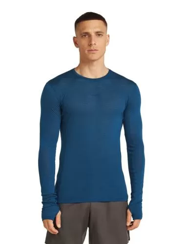 Icebreaker Men Merino Blend 75 Cool-Lite Featherlight LS Crewe - atlantis