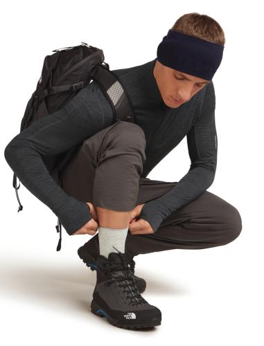 Preview: Icebreaker Men Merino Hike+ Light Crew - blizzard hthr