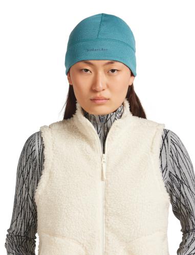 Preview: Icebreaker Unisex Merino 260 Waffle Knit Wander Reversible Beanie - topaz