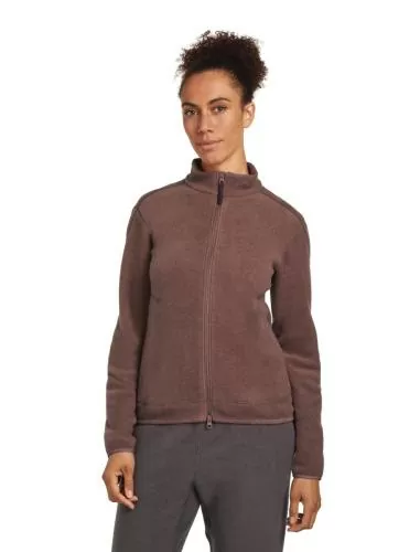 Icebreaker Women Merino Blend 800 RealFleece Classic Pile LS Zip - carob